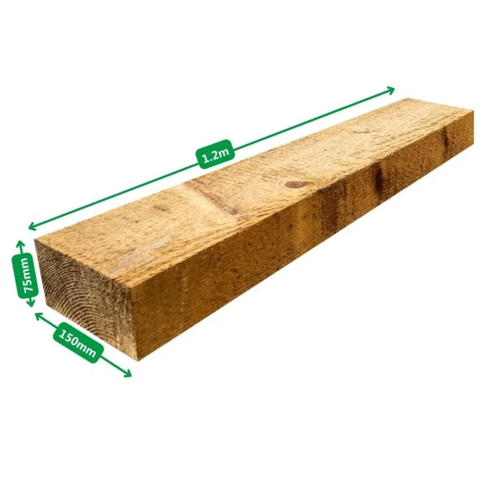 Pack de 98 mini traverses de bois traitées UC3 | L: 1,2 m – Image 3