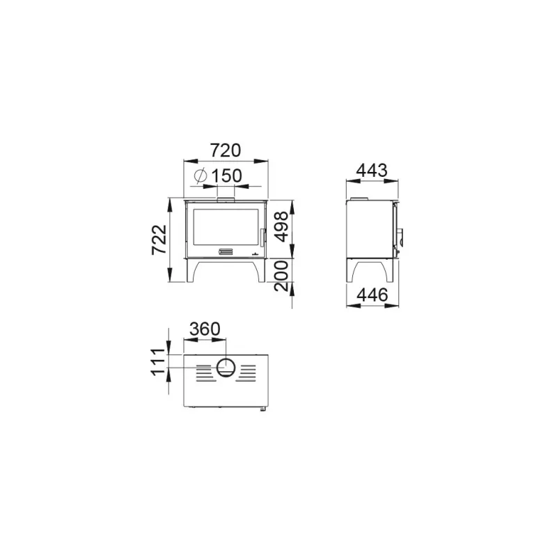 Poêle à bois Sena Plus - 12 Kw – Image 5